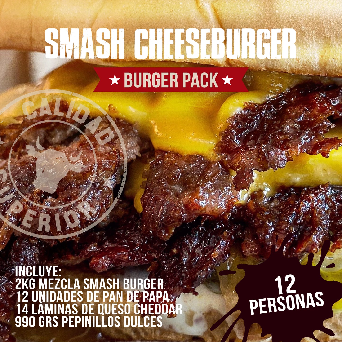 PACK SMASH CHEESEBURGER 🍔🧀 BRISKET BLEND | 12 personas