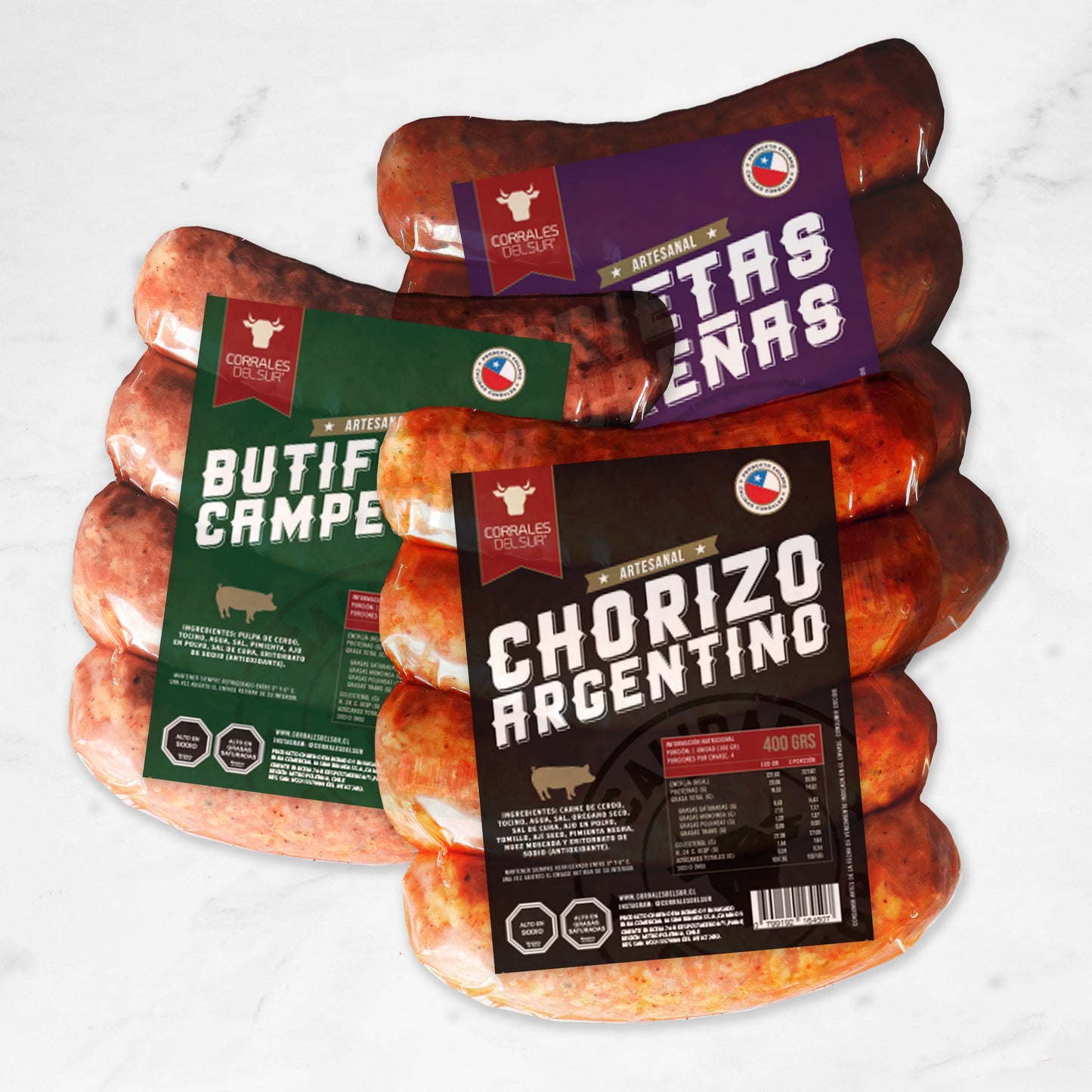Pack | Los 3 Populares | Embutidos | 400g