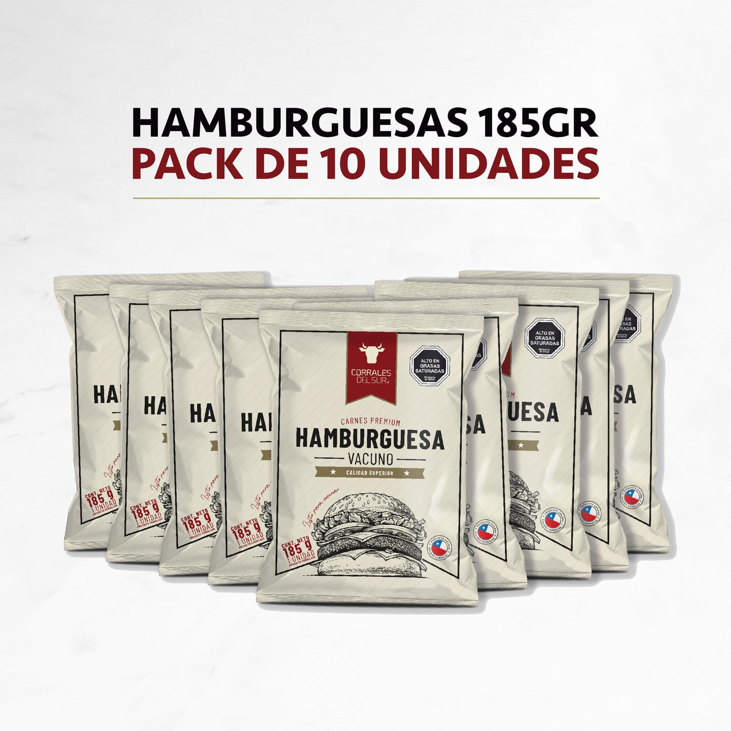 Pack Hamburguesas | 185gr | 10 unidades