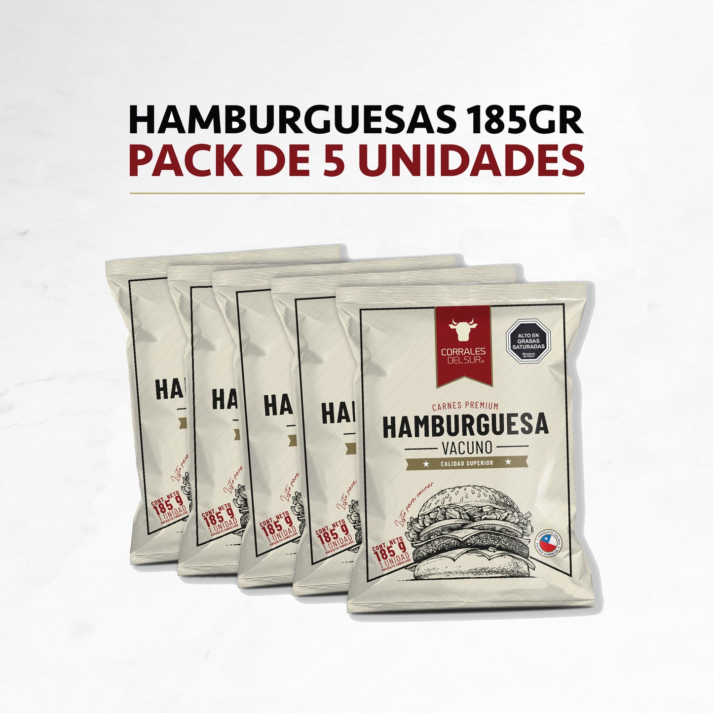 Pack Hamburguesas | 185gr | 5 unidades