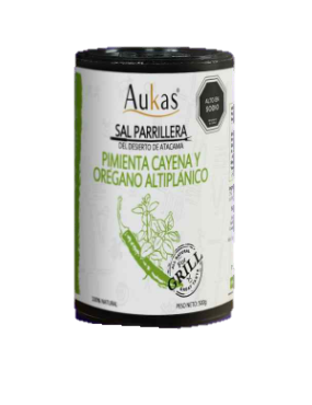 Sal | Parrillera | Pimienta y Orégano | Aukas | Tubo