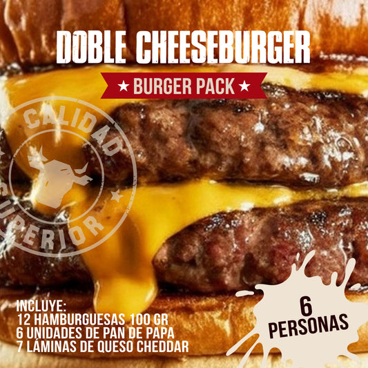 PACK DOBLE CHEESEBURGER 🍔🧀 | 6 personas