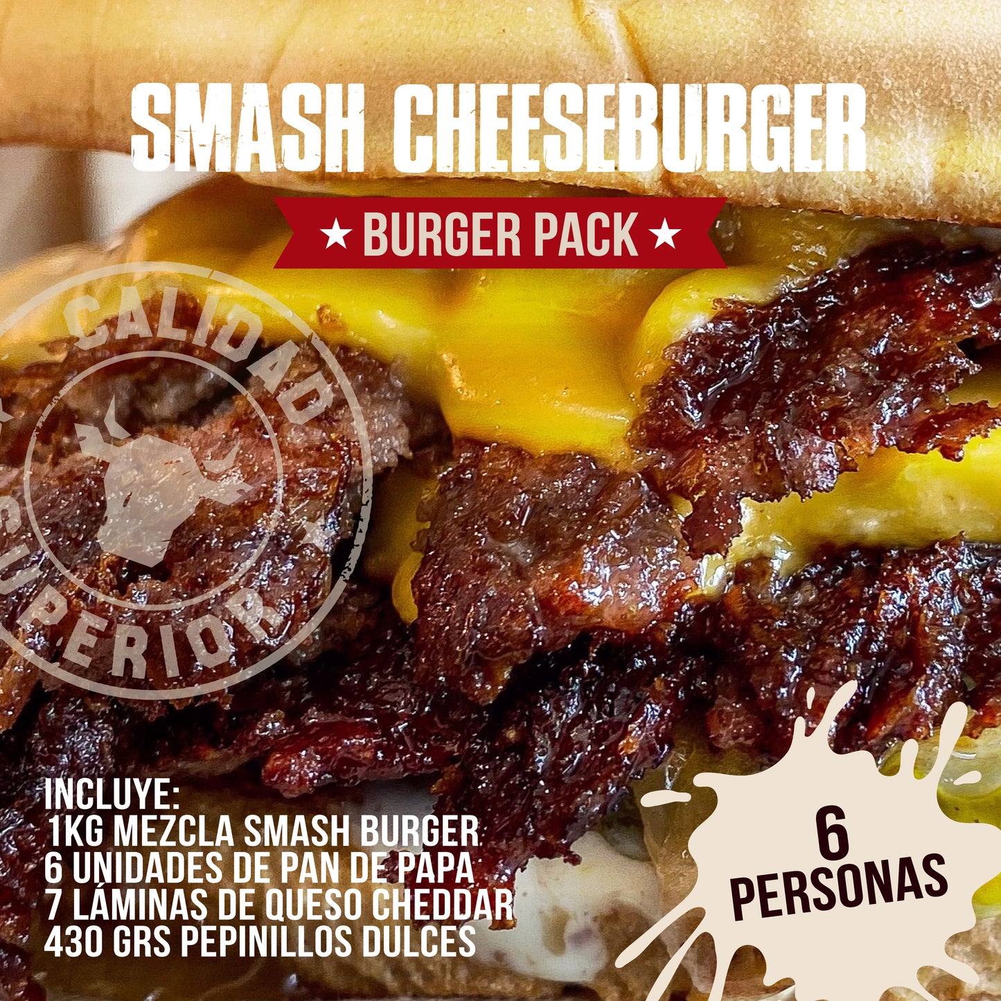 PACK SMASH CHEESEBURGER 🍔🧀 BRISKET BLEND | 6 personas