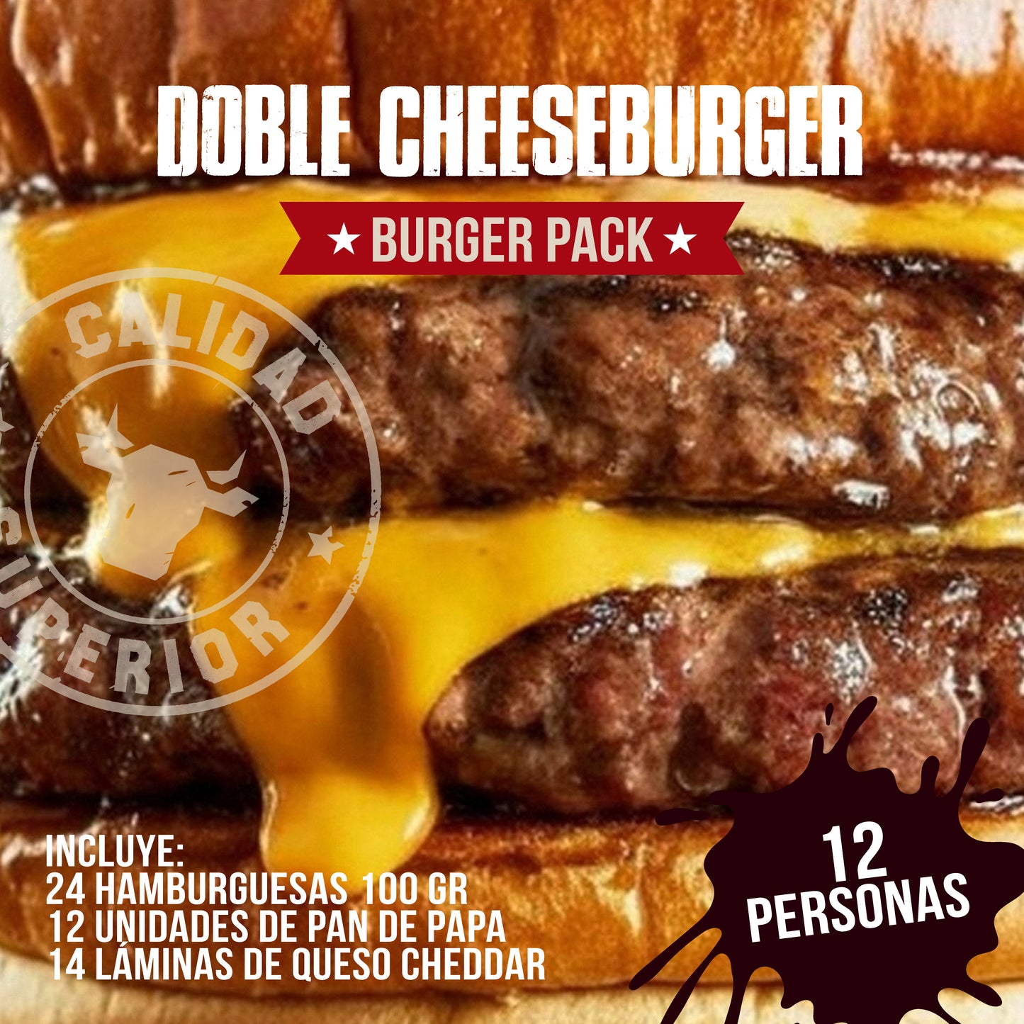 PACK DOBLE CHEESEBURGER 🍔🧀 | 12 personas