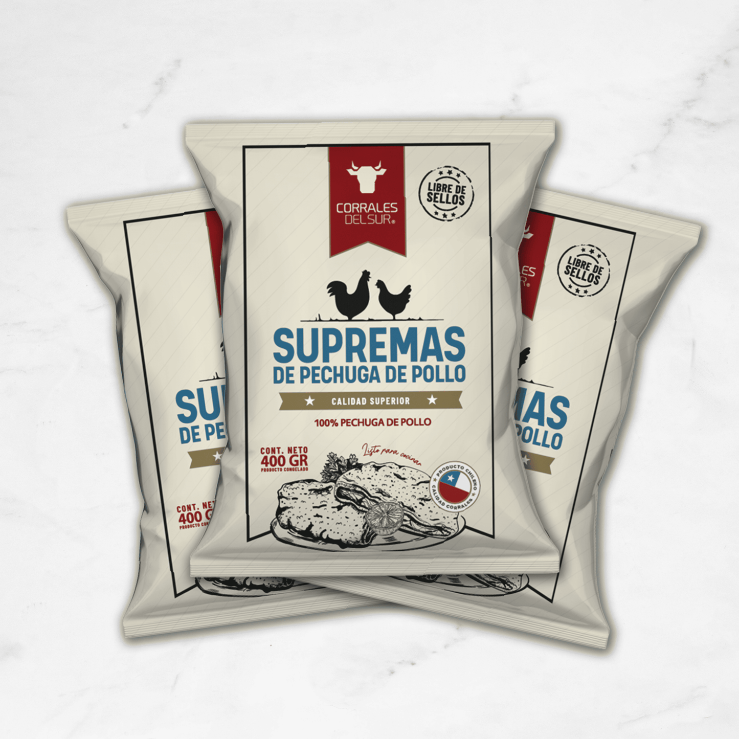 Supremas de Pollo x3 | Corrales del Sur